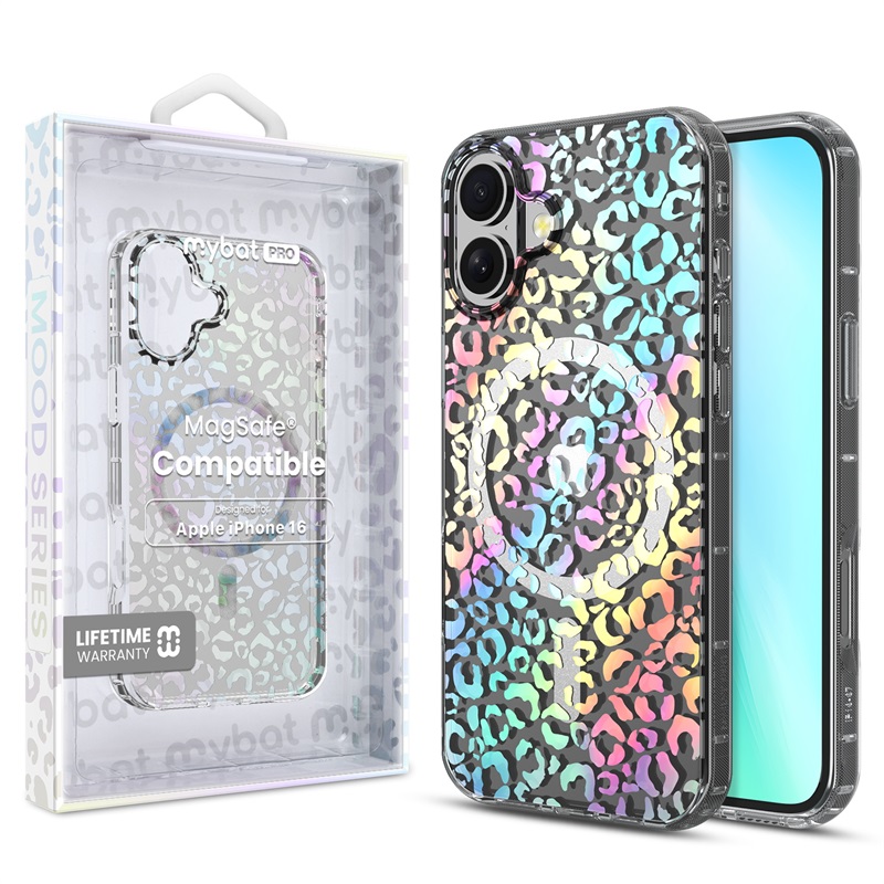 Picture of MyBat Pro Mood Series MagSafe Case for Apple iPhone 16 - Holographic Leopard