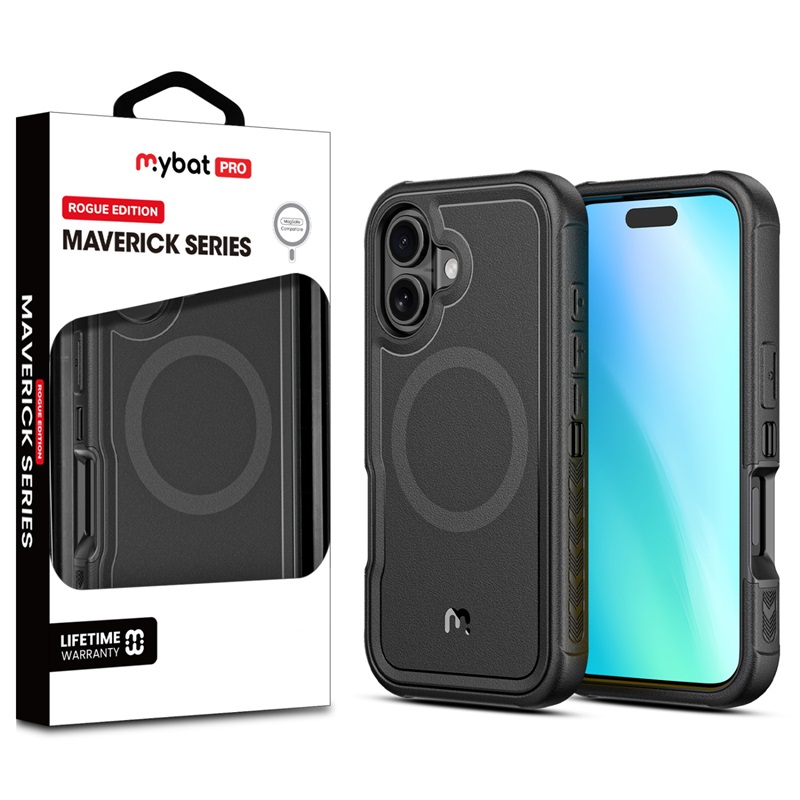 Picture of MyBat Pro Maverick Series Rogue Edition MagSafe Case for Apple iPhone 16 Plus - Black
