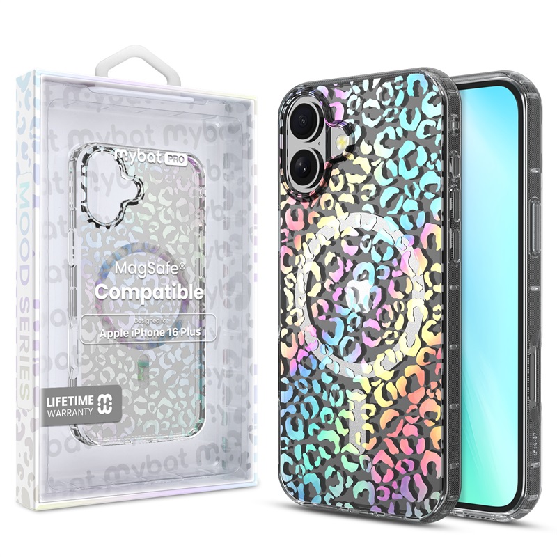 Picture of MyBat Pro Mood Series MagSafe Case for Apple iPhone 16 Plus - Holographic Leopard