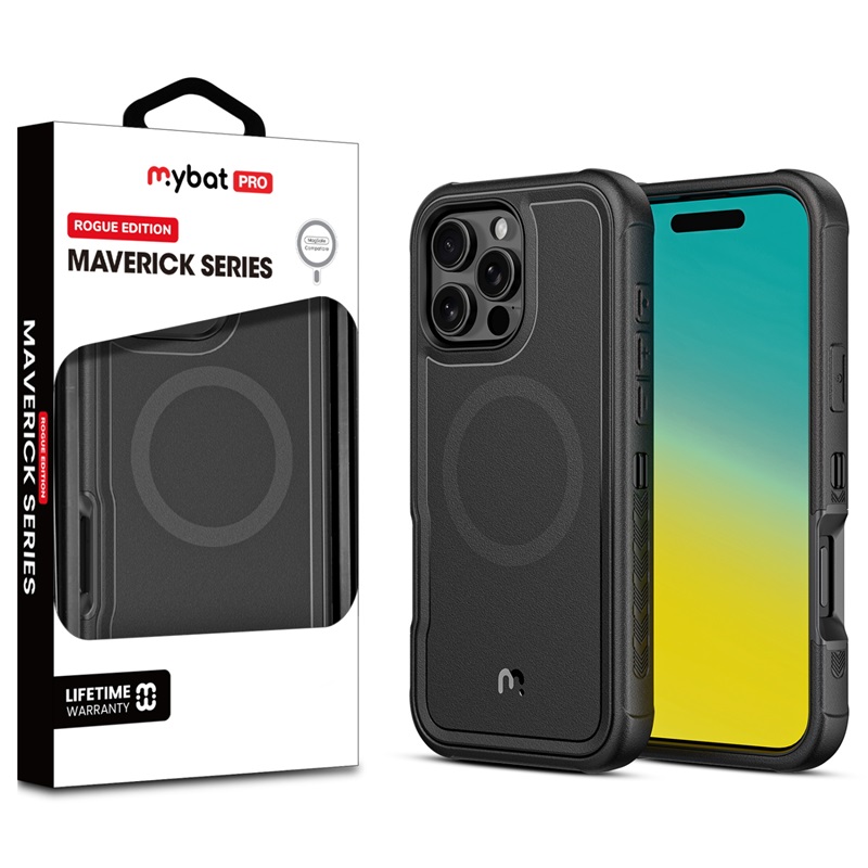 Picture of MyBat Pro Maverick Series Rogue Edition MagSafe Case for Apple iPhone 16 Pro - Black