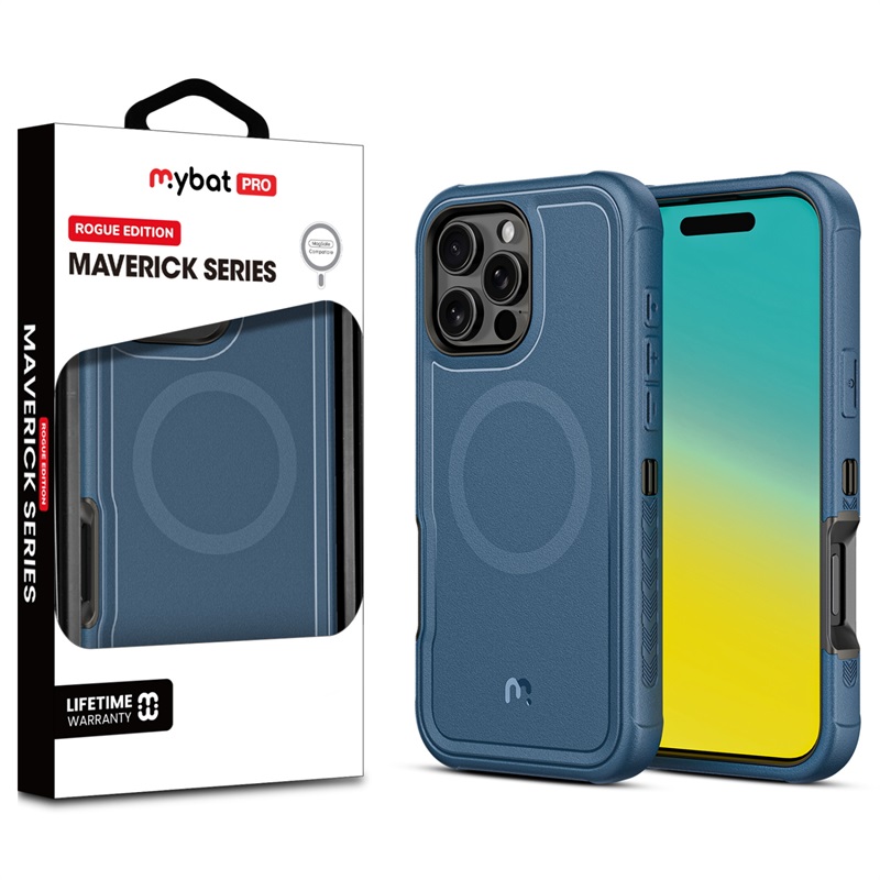 Picture of MyBat Pro Maverick Series Rogue Edition MagSafe Case for Apple iPhone 16 Pro - Blue