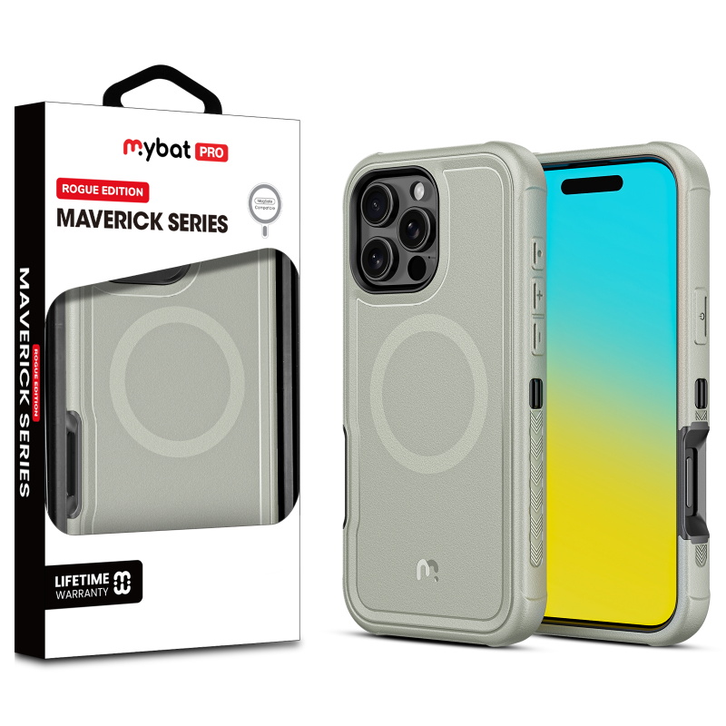 Picture of MyBat Pro Maverick Series Rogue Edition MagSafe Case for Apple iPhone 16 Pro Max - Gray