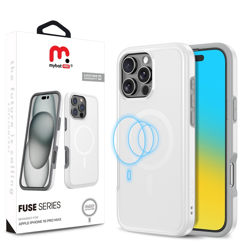 Picture of MyBat Pro Fuse Series w/ MagSafe Case for Apple iPhone 16 Pro Max - White