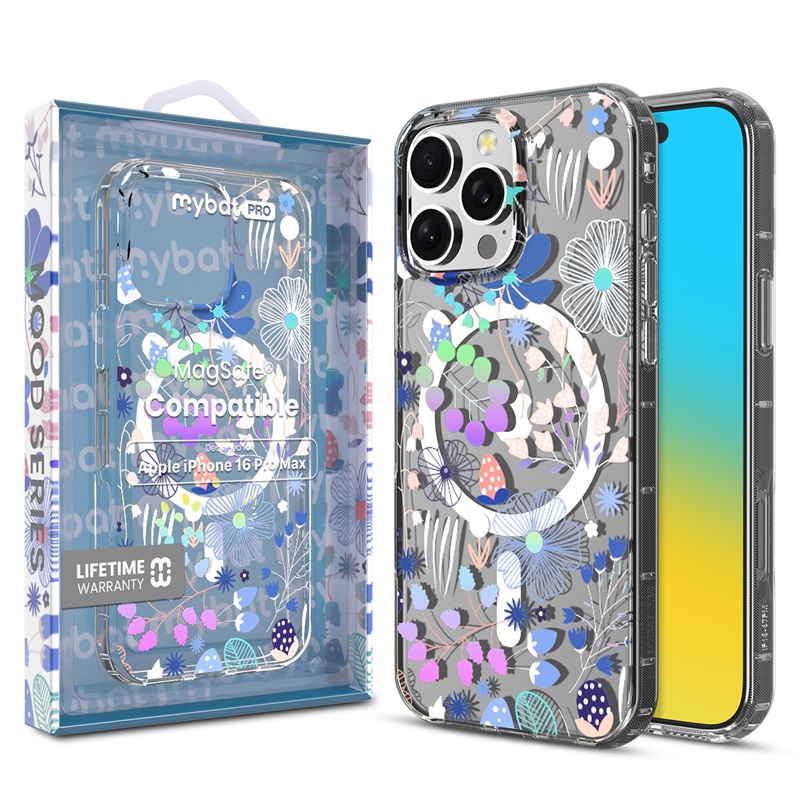 Picture of MyBat Pro Mood Series MagSafe Case for Apple iPhone 16 Pro Max - Wildflowers