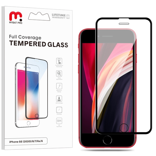 Picture of MyBat Pro Full Coverage Tempered Glass Screen Protector for Apple iPhone SE (2022) / 8 / 7 - Clear