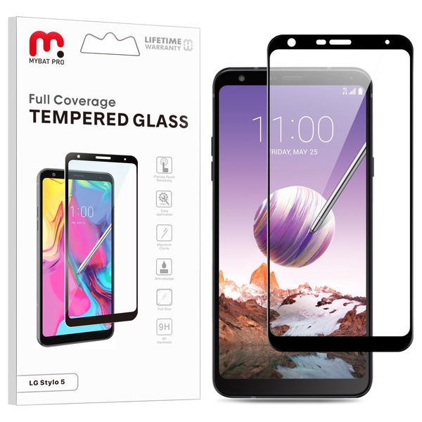 Picture of MyBat Pro Full Coverage Tempered Glass Screen Protector for LG Stylo 5 - Clear