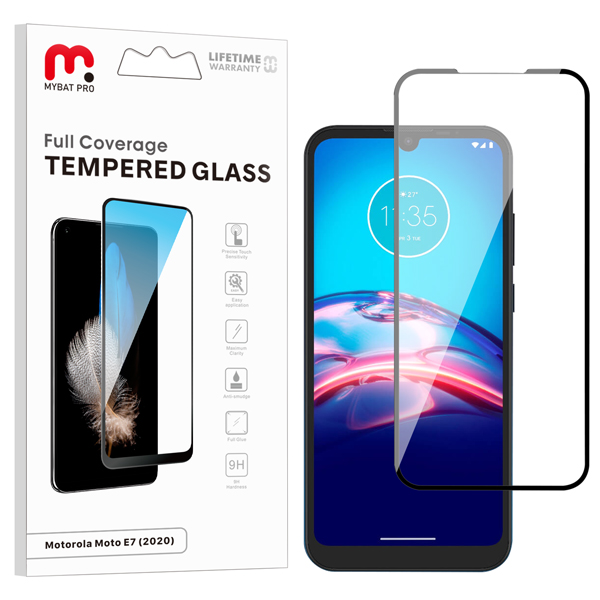 Picture of MyBat Pro Full Coverage Tempered Glass Screen Protector for Motorola Moto E7 (2020) / Moto E (2020) - Clear