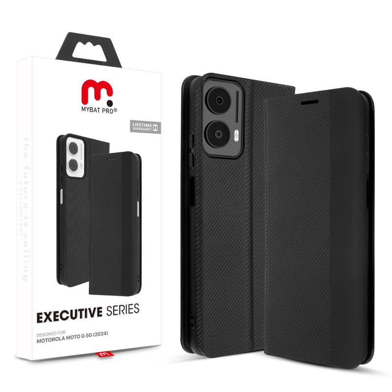 Picture of MyBat Pro Executive Series Wallet Case for Motorola Moto G 5G (2024) - Black