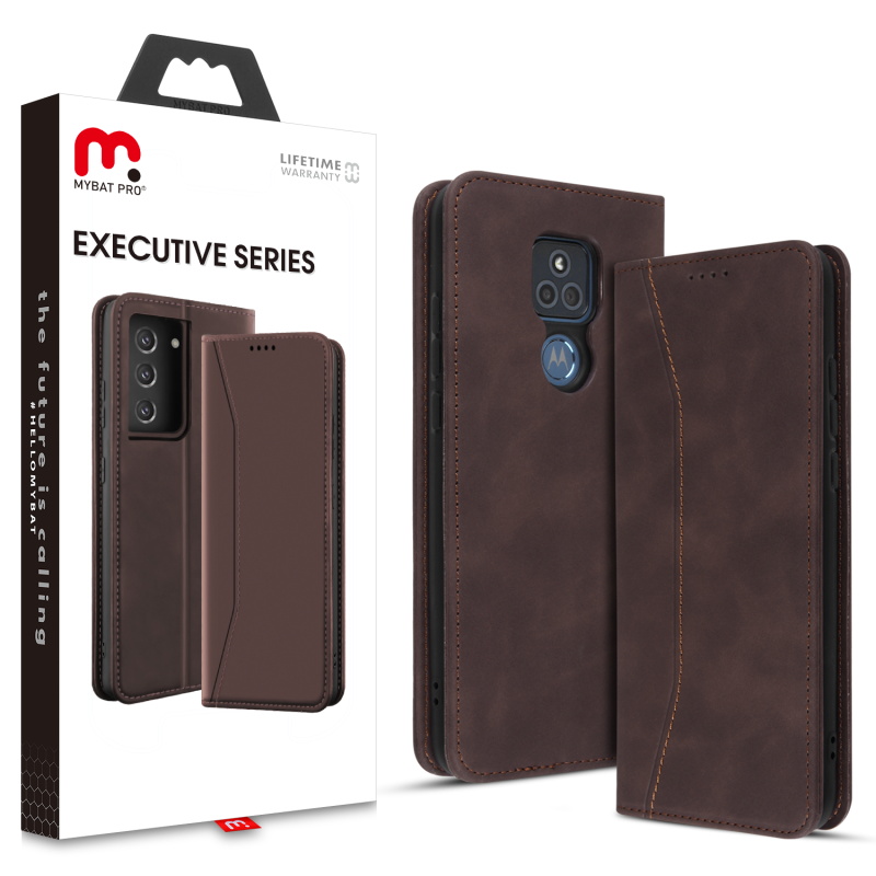 Picture of MyBat Pro Executive Series Case for Motorola Moto G Play (2021) - Brown