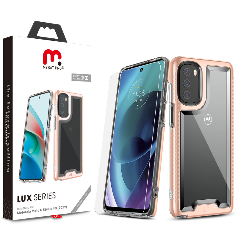 Picture of MyBat Pro Lux Series Case for Motorola Moto G Stylus 4G (2022) - Rose Gold