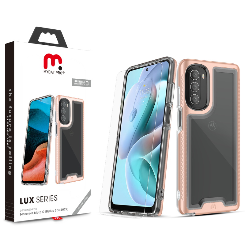 Picture of MyBat Pro Lux Series Case for Motorola Moto G Stylus 5G (2022) - Rose Gold