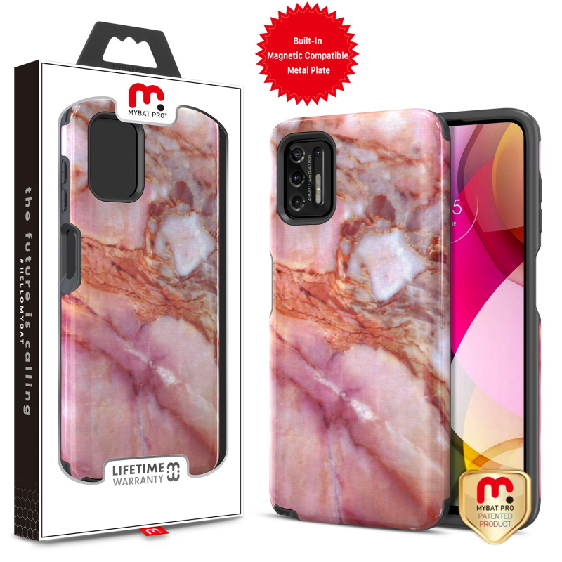 Picture of MyBat Pro Fuse Series Case for Motorola Moto G Stylus (2021) - Pink Marble