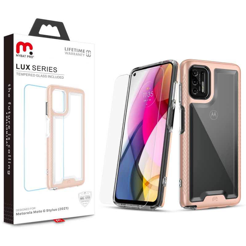 Picture of MyBat Pro Lux Series Case for Motorola Moto G Stylus (2021) - Rose Gold