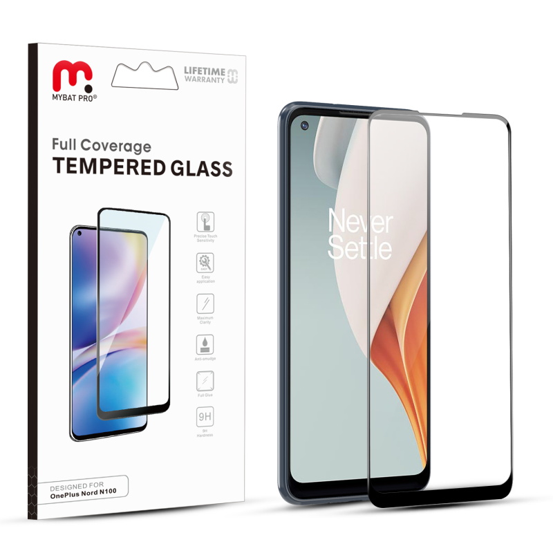 Picture of MyBat Pro Full Coverage Tempered Glass Screen Protector for OnePlus Nord N100 - Clear