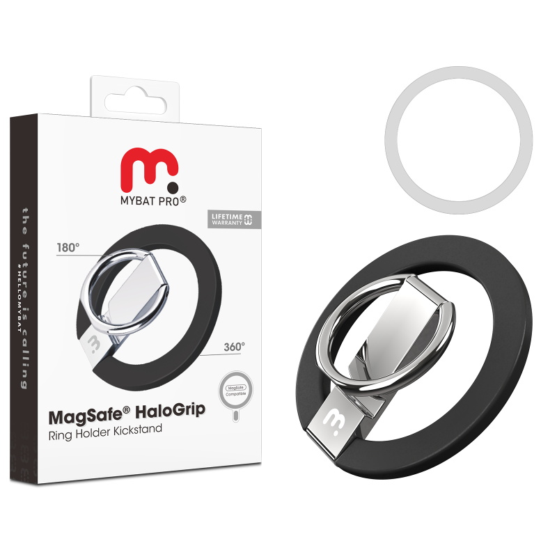 Picture of MyBat Pro MagSafe HaloGrip Ring Holder kickstand - Black