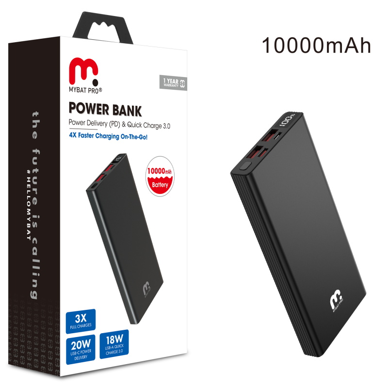 Picture of MyBat Pro 10000mAh Power Delivery Power Bank (20W) - Black
