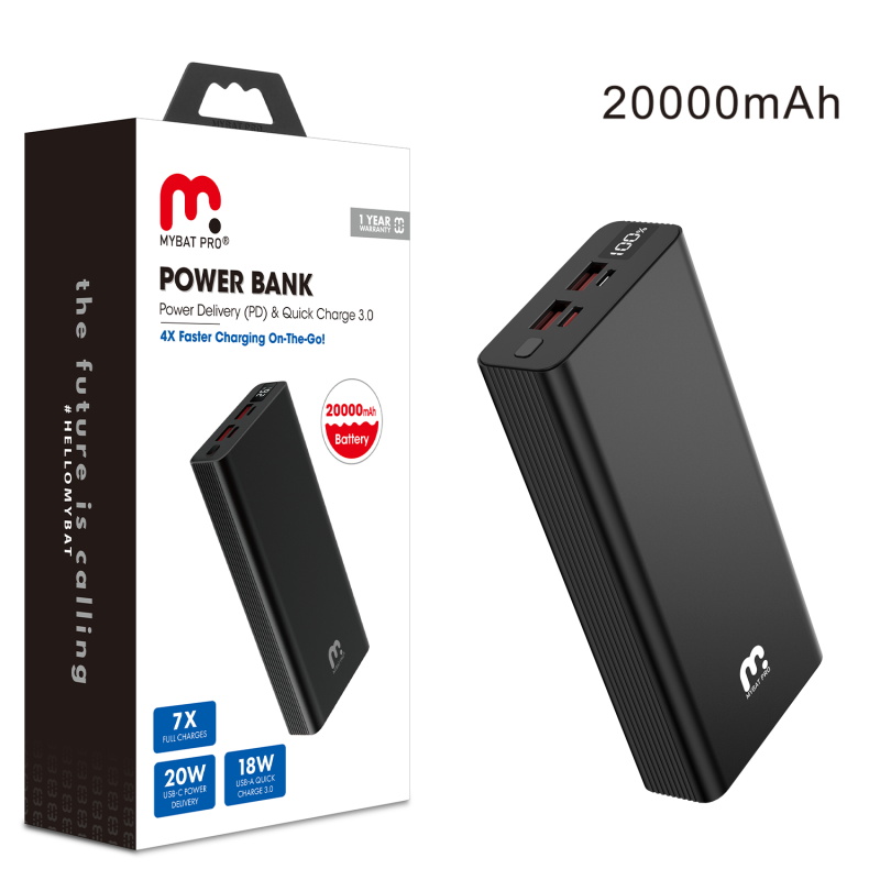 Picture of MyBat Pro 20000mAh Power Delivery Power Bank (20W) - Black