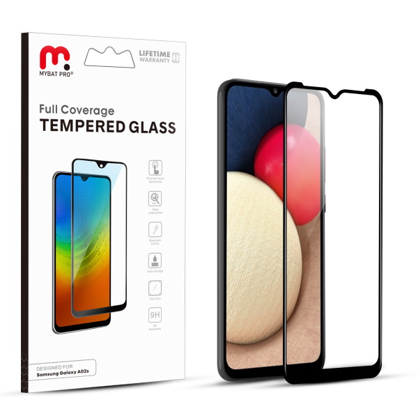 Picture of MyBat Pro Full Coverage Tempered Glass Screen Protector for Samsung Galaxy A02s - Clear