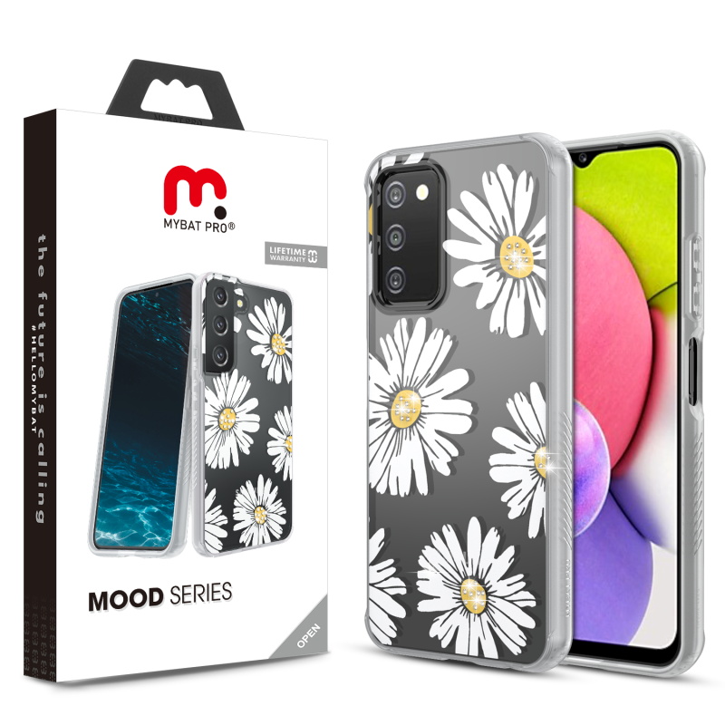 Picture of MyBat Pro Mood Diamond Series Case for Samsung Galaxy A03s - Happy Daisies