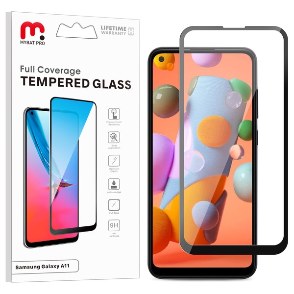 Picture of MyBat Pro Full Coverage Tempered Glass Screen Protector for Samsung Galaxy A11 - Clear