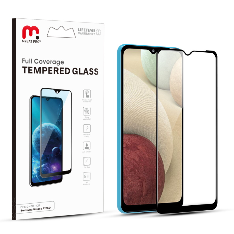 Picture of MyBat Pro Full Coverage Tempered Glass Screen Protector for Samsung Galaxy A12 5G - Clear