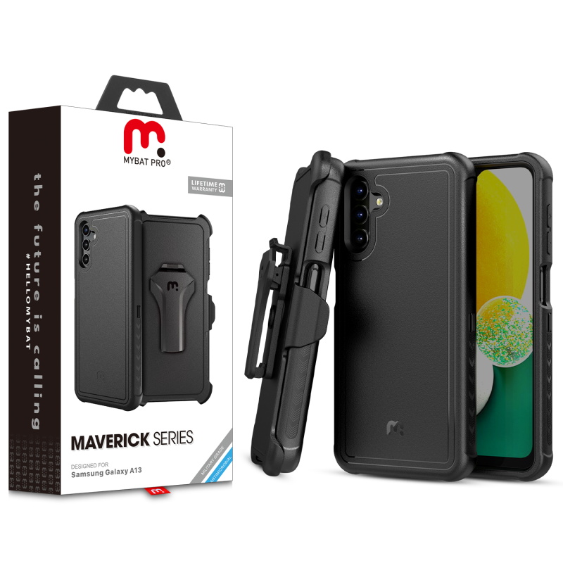 Picture of MyBat Pro Maverick Series Case w/ Holster for Samsung Galaxy A13 5G - Black