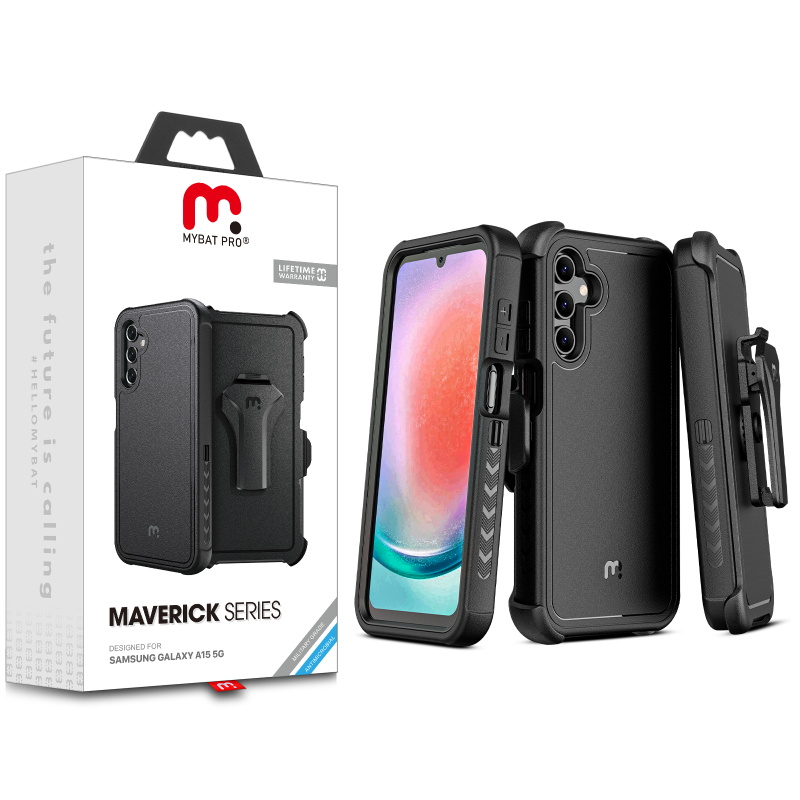 Picture of MyBat Pro Maverick Series Case w/ Holster for Samsung Galaxy A15 5G - Black