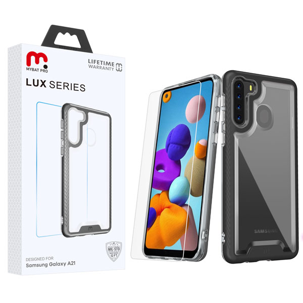Picture of MyBat Pro Lux Series Case for Samsung Galaxy A21 - Black