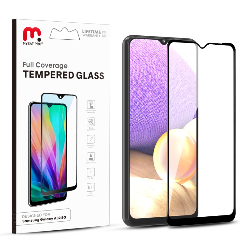 Picture of MyBat Pro Full Coverage Tempered Glass Screen Protector for Samsung Galaxy A32 5G - Clear
