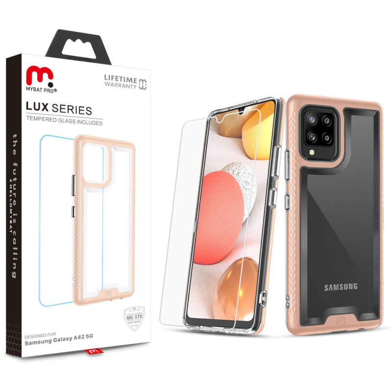 Picture of MyBat Pro Lux Series Case for Samsung Galaxy A42 5G - Rose Gold