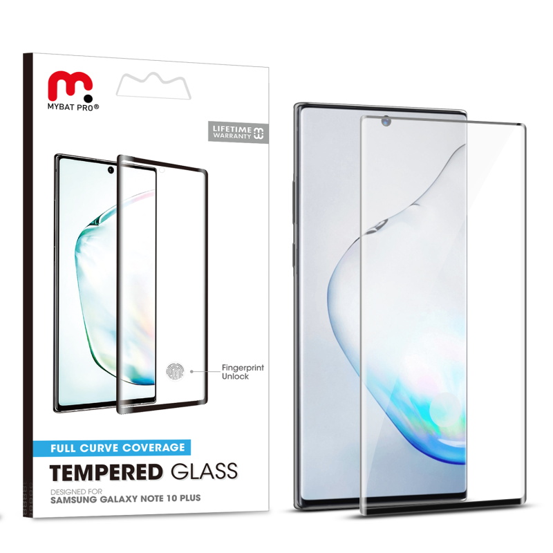 Picture of MyBat Pro Full Curve Coverage Tempered Glass Screen Protector for Samsung Galaxy Note 10 Plus 5G / Note 10 (6.8) - Clear