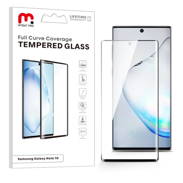 Picture of MyBat Pro Full Curve Coverage Tempered Glass Screen Protector for Samsung Galaxy Note 10 (6.3) - Clear