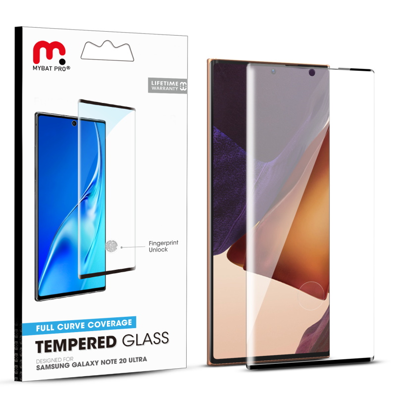 Picture of MyBat Pro Full Curve Coverage Tempered Glass Screen Protector for Samsung Galaxy Note 20 Ultra - Clear