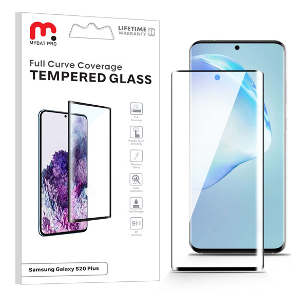 Picture of MyBat Pro Full Curve Coverage Tempered Glass Screen Protector for Samsung Galaxy S20 Plus 5G / S20 Plus (6.7) - Clear