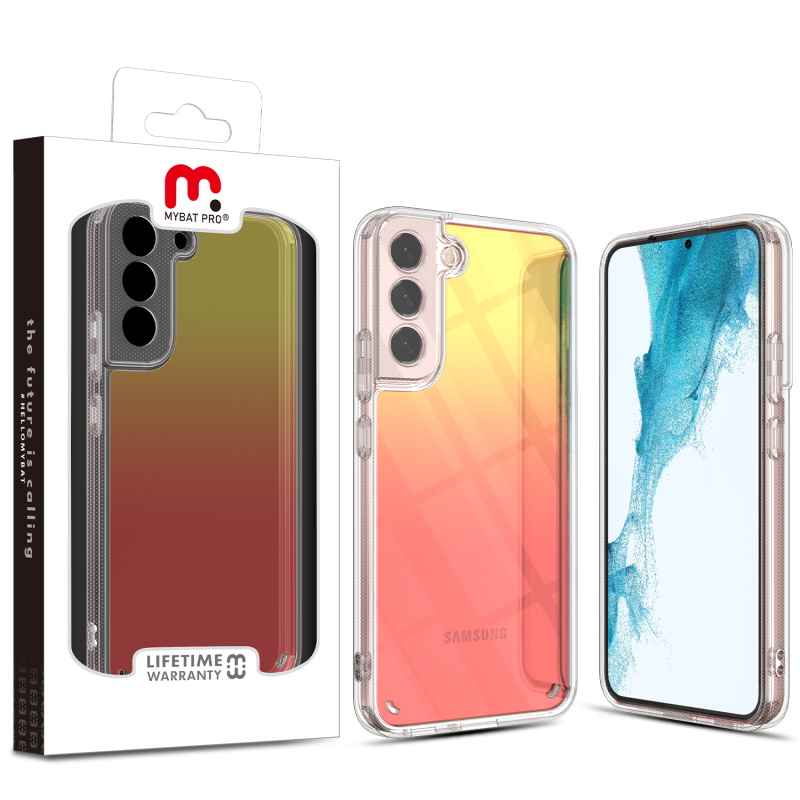 Picture of MyBat Pro Radiant Series ombre gradient Gummy Case for Samsung Galaxy S22 - Yellow to Pink Gradient