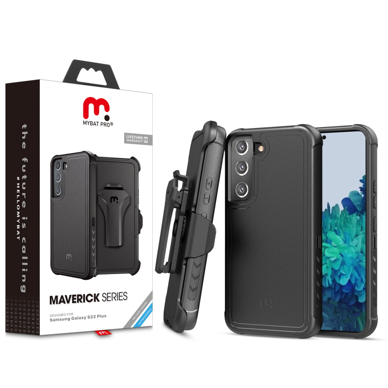 Picture of MyBat Pro Maverick Series Case w/ Holster for Samsung Galaxy S22 Plus - Black
