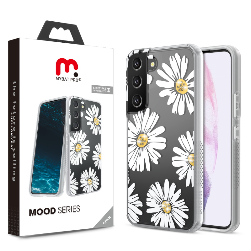 Picture of MyBat Pro Mood Diamond Series Case for Samsung Galaxy S22 Plus - Happy Daisies