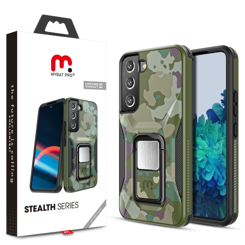 Picture of MyBat Pro Stealth Series Case for Samsung Galaxy S22 Plus - Army Green Camo