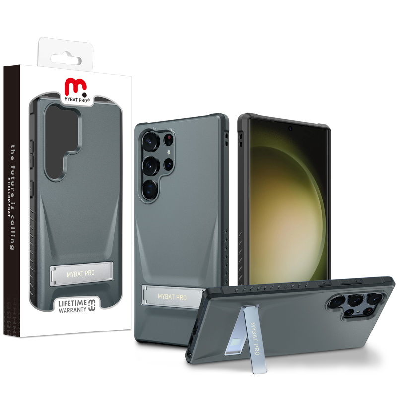 Picture of MyBat Pro Beyonder Series Case with Kickstand for Samsung Galaxy S23 Ultra - Gray