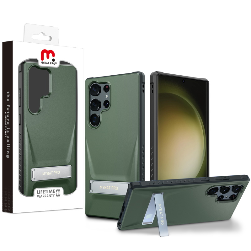 Picture of MyBat Pro Beyonder Series Case with Kickstand for Samsung Galaxy S23 Ultra - Blackish Green