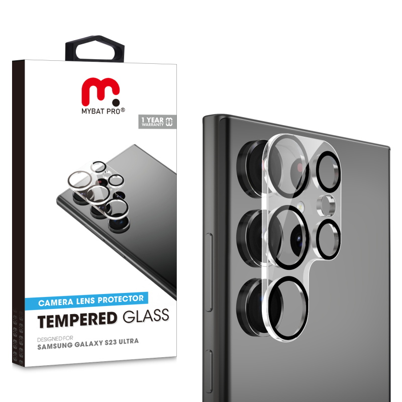 Picture of MyBat Pro Tempered Glass Lens Protector (2.5D) for Samsung Galaxy S23 Ultra - Clear