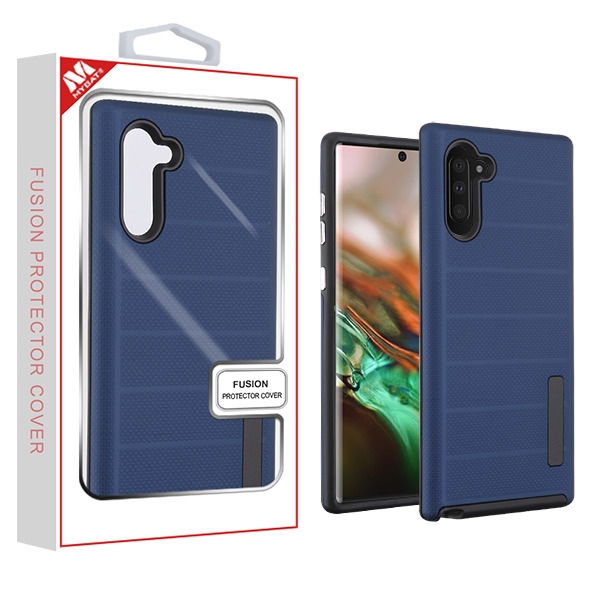 Picture of MyBat Fusion Protector Cover for Samsung Galaxy Note 10 (6.3) - Ink Blue Dots Textured / Black