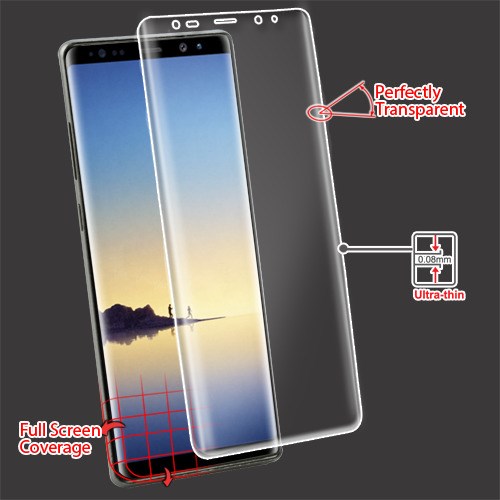 Picture of MyBat Screen Protector (with Curved Coverage) for Samsung Galaxy Note 8 - Clear