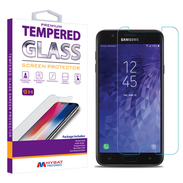 Picture of MyBat Tempered Glass Screen Protector (2.5D) for Samsung Galaxy J7 V 2nd Gen/Galaxy J7 Star / J7 Refine - Clear