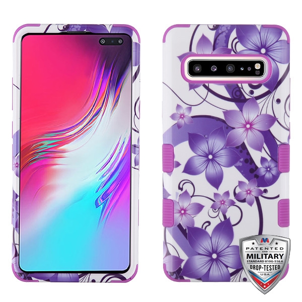 Picture of MyBat TUFF Series Case for Samsung Galaxy S10 5G - Purple Hibiscus