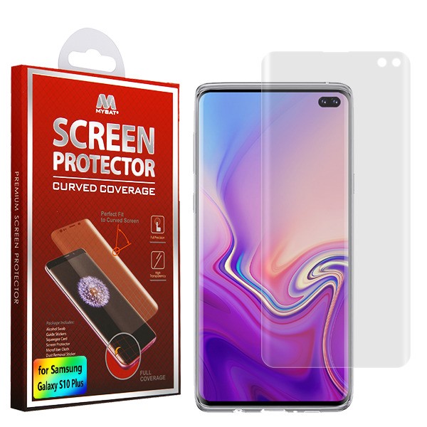 Picture of MyBat Screen Protector (with Curved Coverage) for Samsung Galaxy S10 plus - Clear