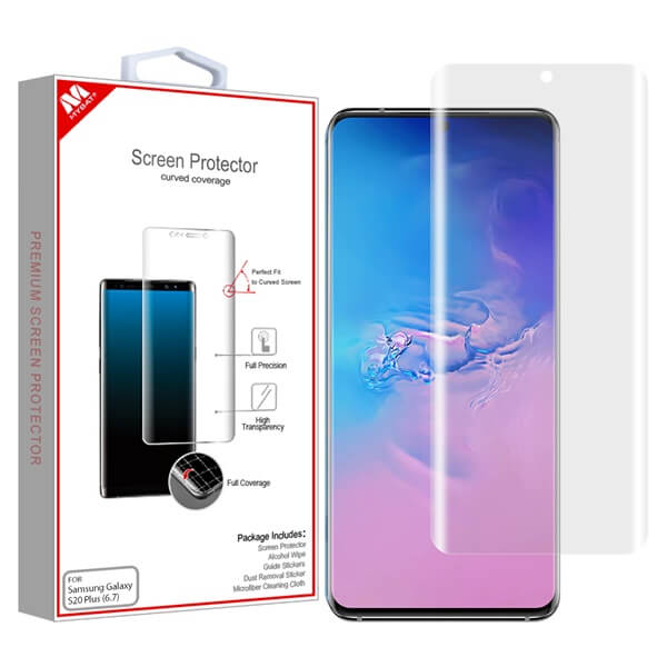 Picture of MyBat Screen Protector (with Curved Coverage) for Samsung Galaxy S20 Ultra (6.9) - Clear