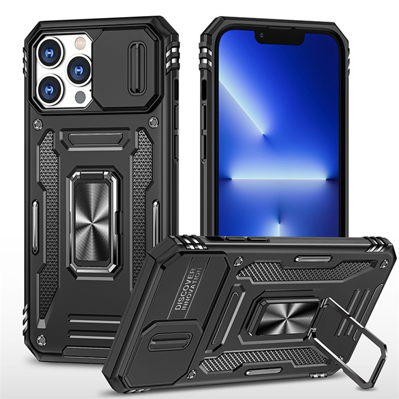 Picture of Dreamify USA Triumph Rubberized Hybrid Case for iPhone 15 Pro (6.1) - Black