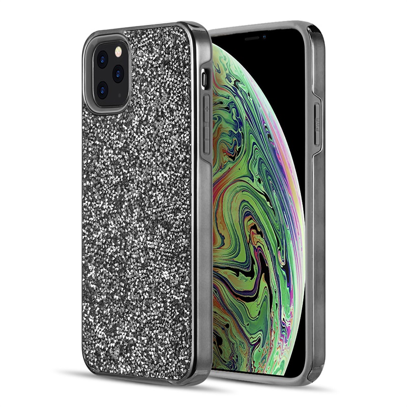 Picture of Dreamify USA Diamond Platinum  Hybrid Bumper Case for iPhone 15 Pro (6.1) - Black