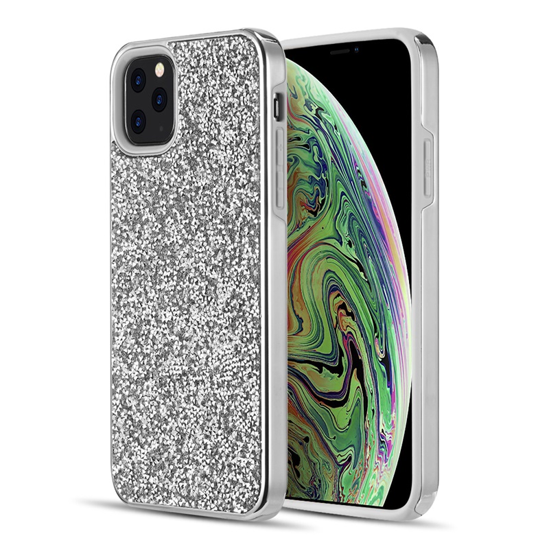 Picture of Dreamify USA Diamond Platinum Hybrid Bumper Case for iPhone 15 Pro (6.1) - Silver